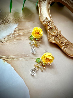 Pretty Yellow Blooms Earrings