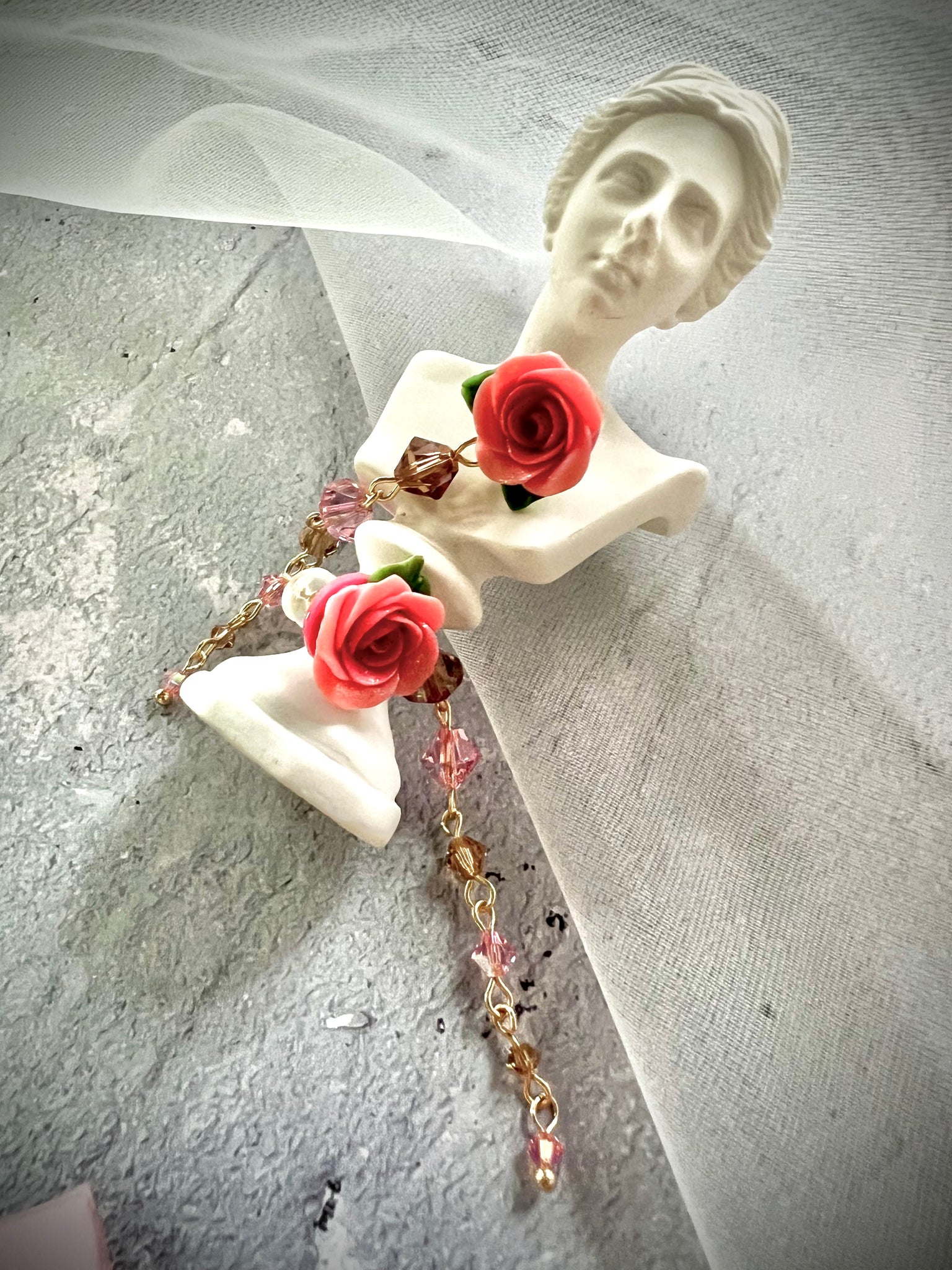 Rose in Bloom Crystal Earrings