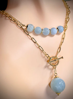 Aquamarine Chic Necklace Set