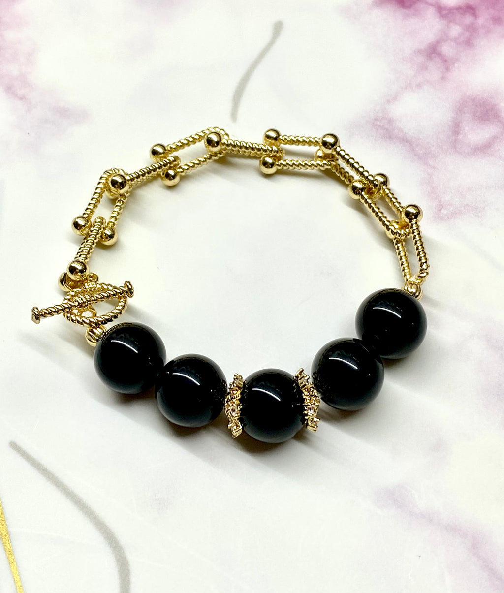 Black Obsidian Chic Bracelet