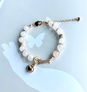 Elegant Love Rose Quartz Bracelet