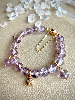 Purple Azetulite Charm Bracelet