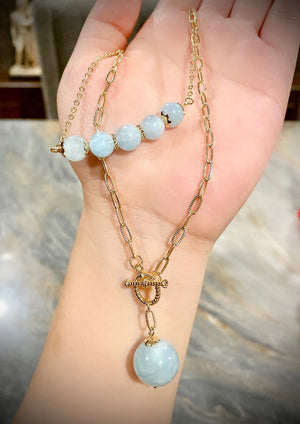 Aquamarine Chic Necklace Set